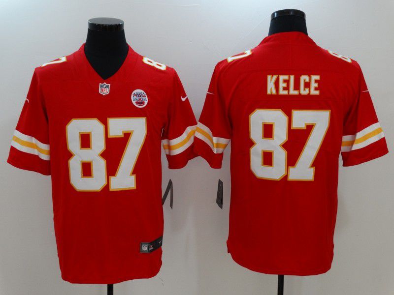 Men NFL Kansas City Chiefs 87 Kelce Red Nike Vapor Untouchable Limited Jersey